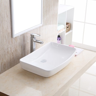 Karran Valera 24" Vitreous China Vessel Bathroom Sink in White