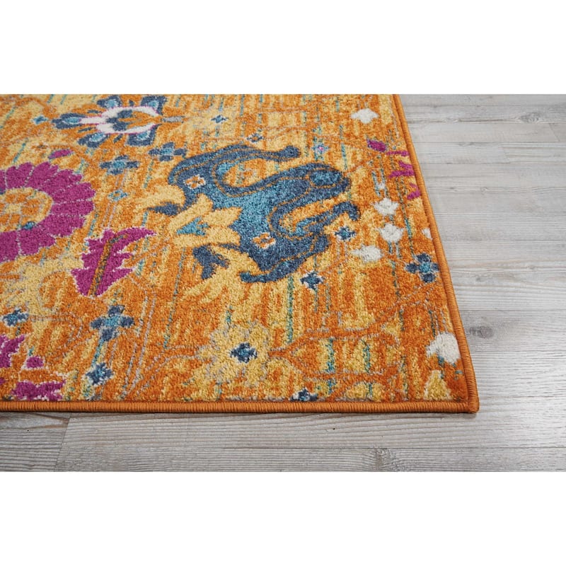 Nourison Passion Boho French Country Floral Area Rug.