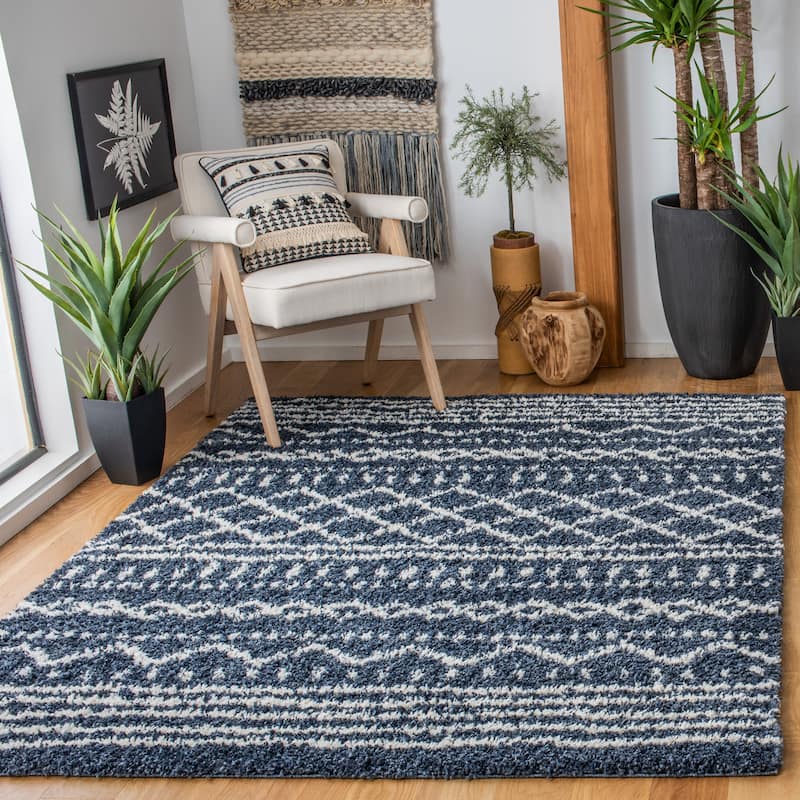 SAFAVIEH Arizona Shag Lotta Moroccan 1.2-inch Thick Rug
