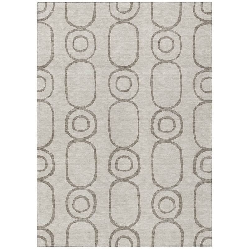 Machine Washable Indoor/ Outdoor Modern Vibe Chantille Rug