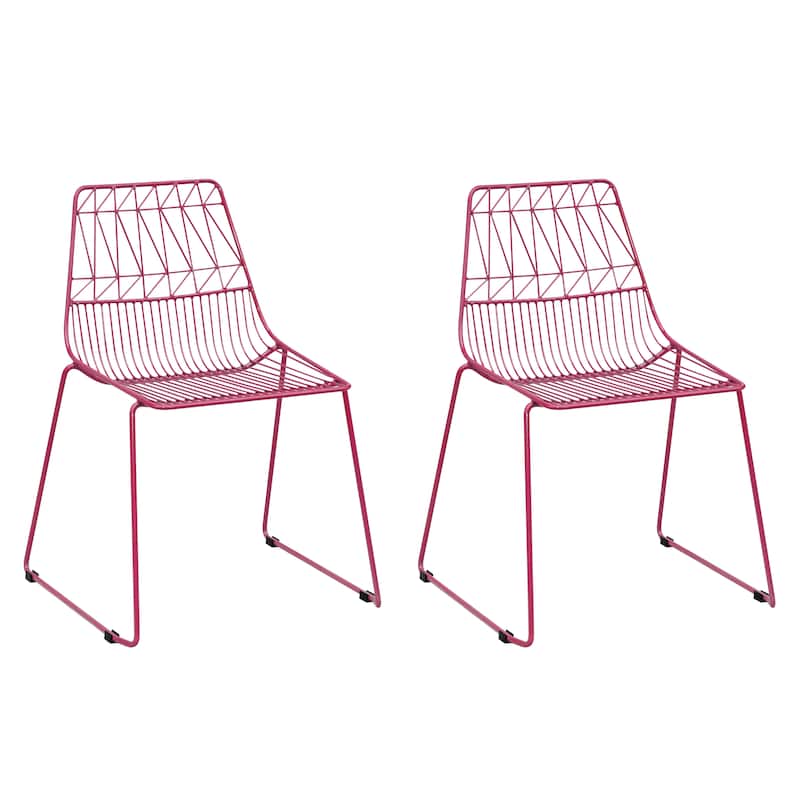 Kids Cross Wire Activity Chair (Set of 2) - Pink