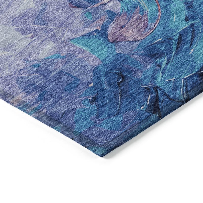 HomeRoots Abstract Transitional Rectangle Outdoor Rug
