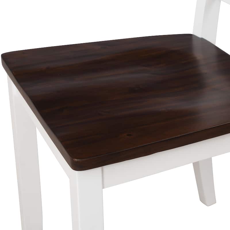 5-Piece Dining Table Set Home Kitchen Table and Chairs Wood Dining Set