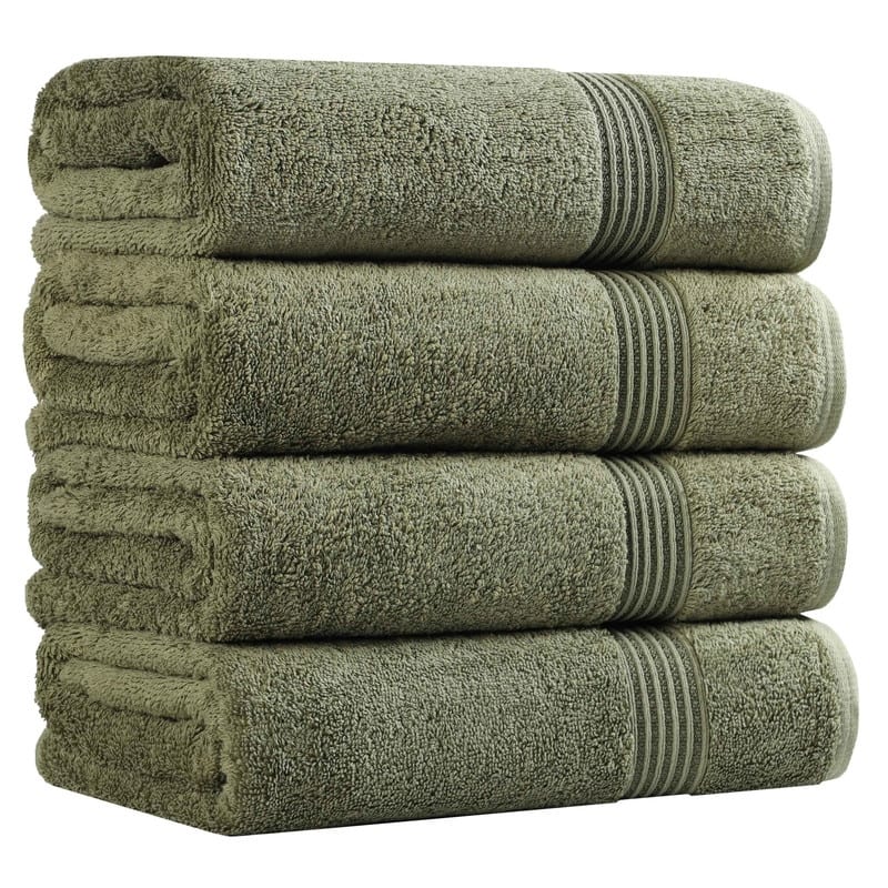 Superior Heritage Egyptian Cotton Absorbent Bath Towel Set of 4