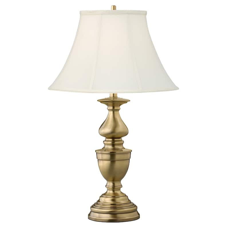 Balustrade 30 in. Satin Antique Brass Table Lamp - Set of 1