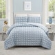 preview thumbnail 24 of 25, Dreamy Clouds Puffy Marshmallow Quilt Set Blue - Full - Queen