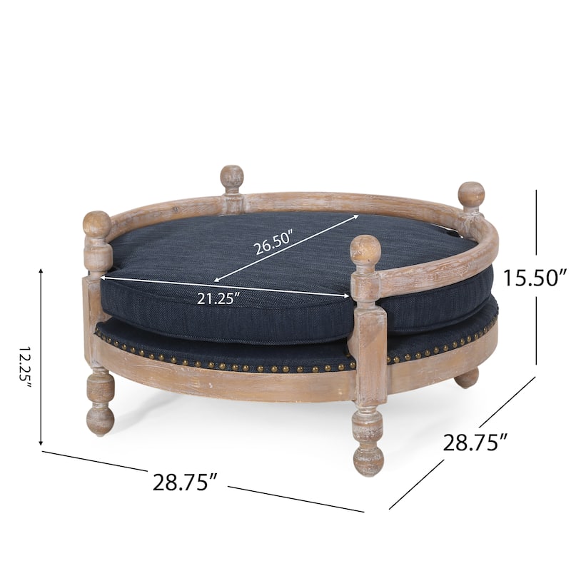 Rines Upholstered Medium Pet Bed by Christopher Knight Home