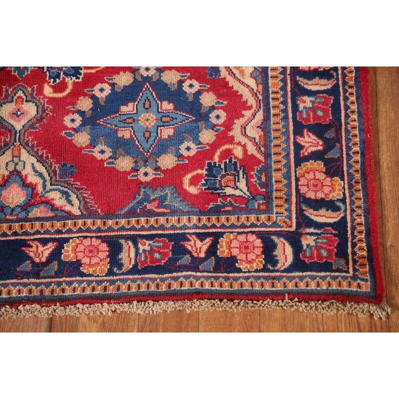 Kerman Persian Vintage Runner Rug Hand-Knotted Wool Carpet - 3'5" x 6'6"