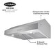 preview thumbnail 12 of 11, Cosmo 30 in. Ducted Under Cabinet Range Hood with 380 CFM, 3 Fan Speeds - 30 in.
