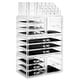 preview thumbnail 1 of 5, Acrylic Cosmetic Makeup Organizer & Jewelry Storage Set - Large - Clear Clear