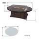 preview thumbnail 11 of 11, Modern 7-piece Aluminum Fire Pit Table with with 6 Woven PE Chairs