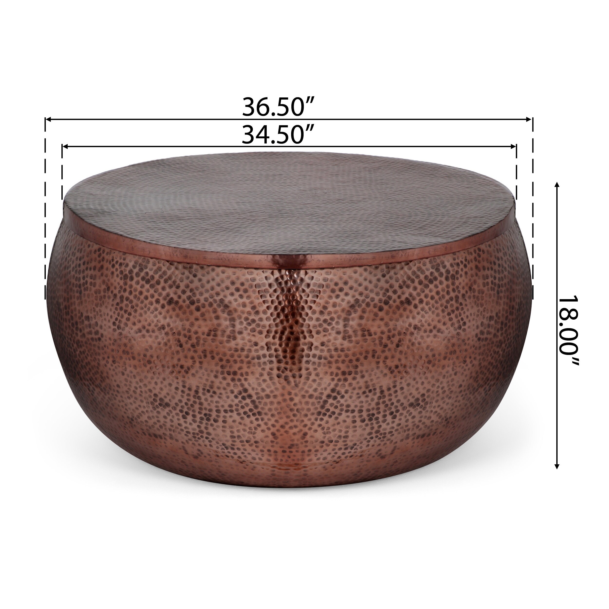 Hildred Modern Round Hammered Aluminum Storage Coffee Table By Christopher Knight Home On Sale Overstock 29816872 Choose from wide ranges of side & end tables. hildred modern round hammered aluminum storage coffee table by christopher knight home