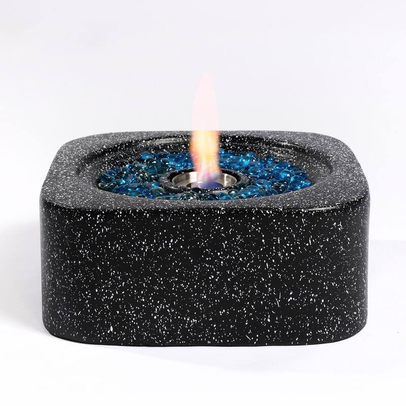 Mini Tabletop Fire Pit, Outdoor Portable Concrete Fire Pit