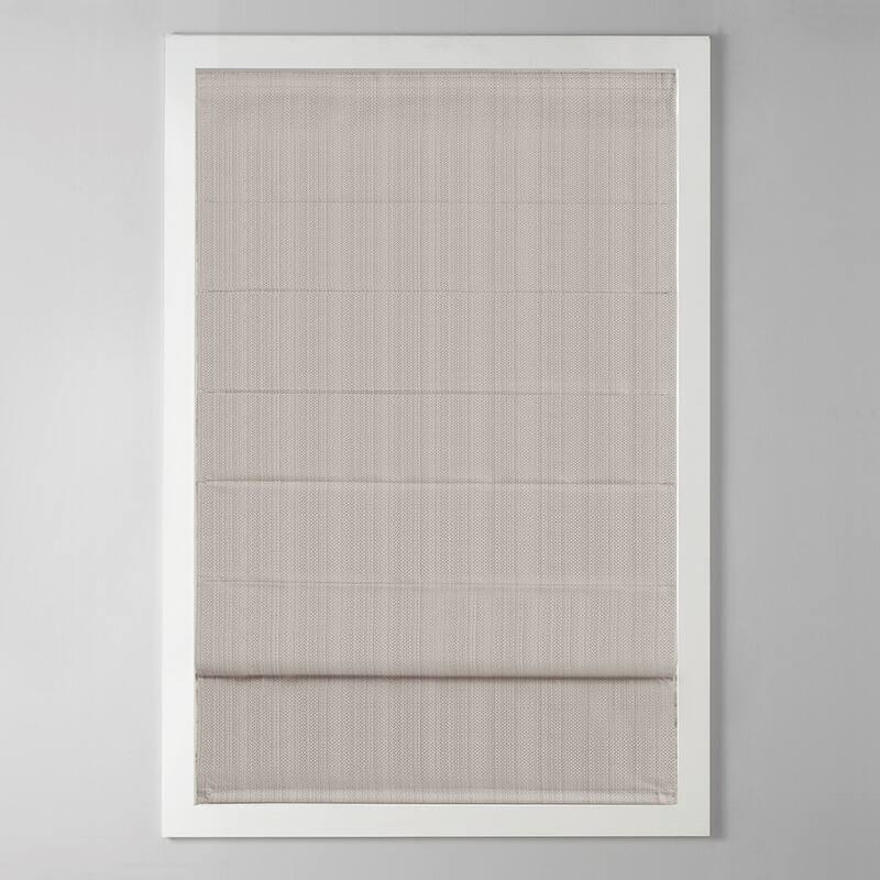 Basketweave Darkening Cordless Roman Window Shade