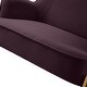 preview thumbnail 9 of 117, Barbara 43" Contemporary Velvet Loveseat Sofa with Goldtone Metal Legs by HULALA HOME