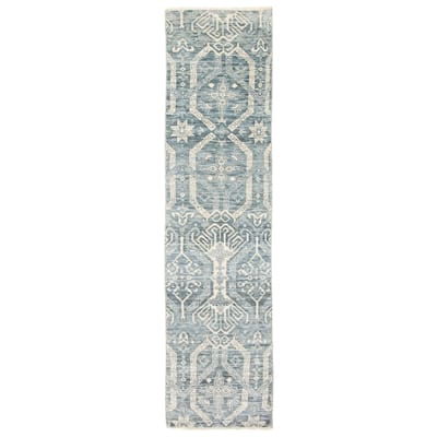 ECARPETGALLERY Hand-knotted Mystique Dark Grey Wool Rug - 2'4 x 9'11