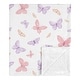 preview thumbnail 1 of 3, Sweet Jojo Designs Pink and Purple Shabby Chic Butterfly Girl Baby Receiving Security Swaddle Blanket Colorful Butterflies Lilac