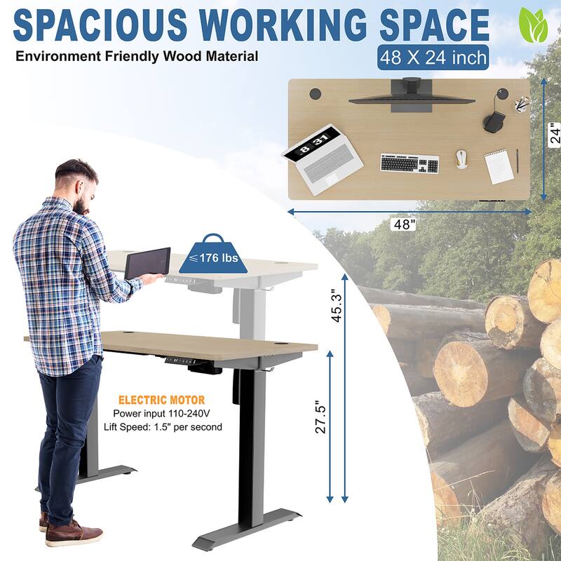 Futzca Electric Height Adjustable Standing Desk