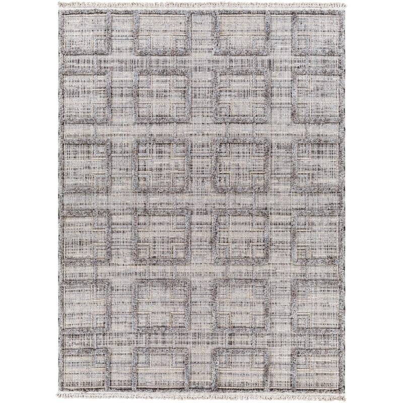 Livabliss Transitional Zaragoza Geometric Area Rug - 9'2" x 12' - Grey