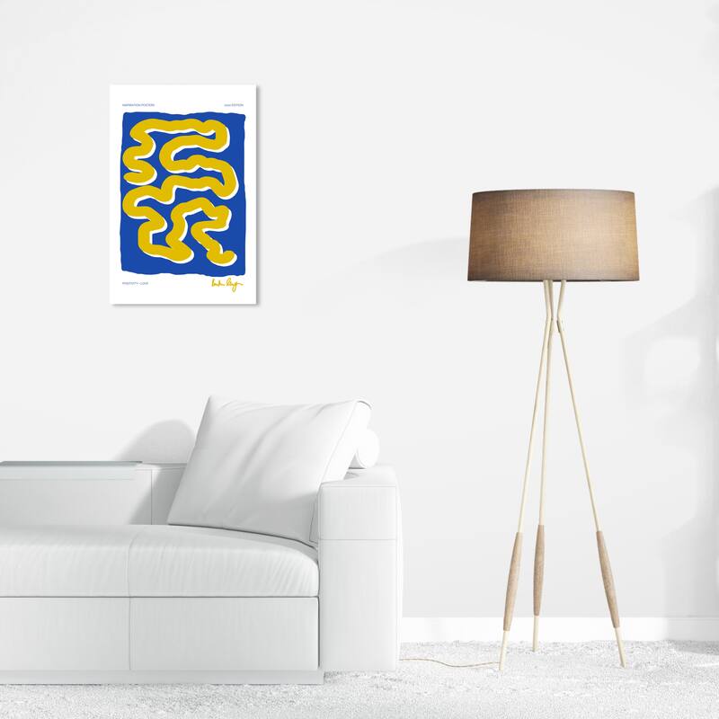 Wynwood Studio Canvas Abstract Yes i do Yellow and Mustard Modern & Contemporary Wall Art Canvas Print - 16 x 24