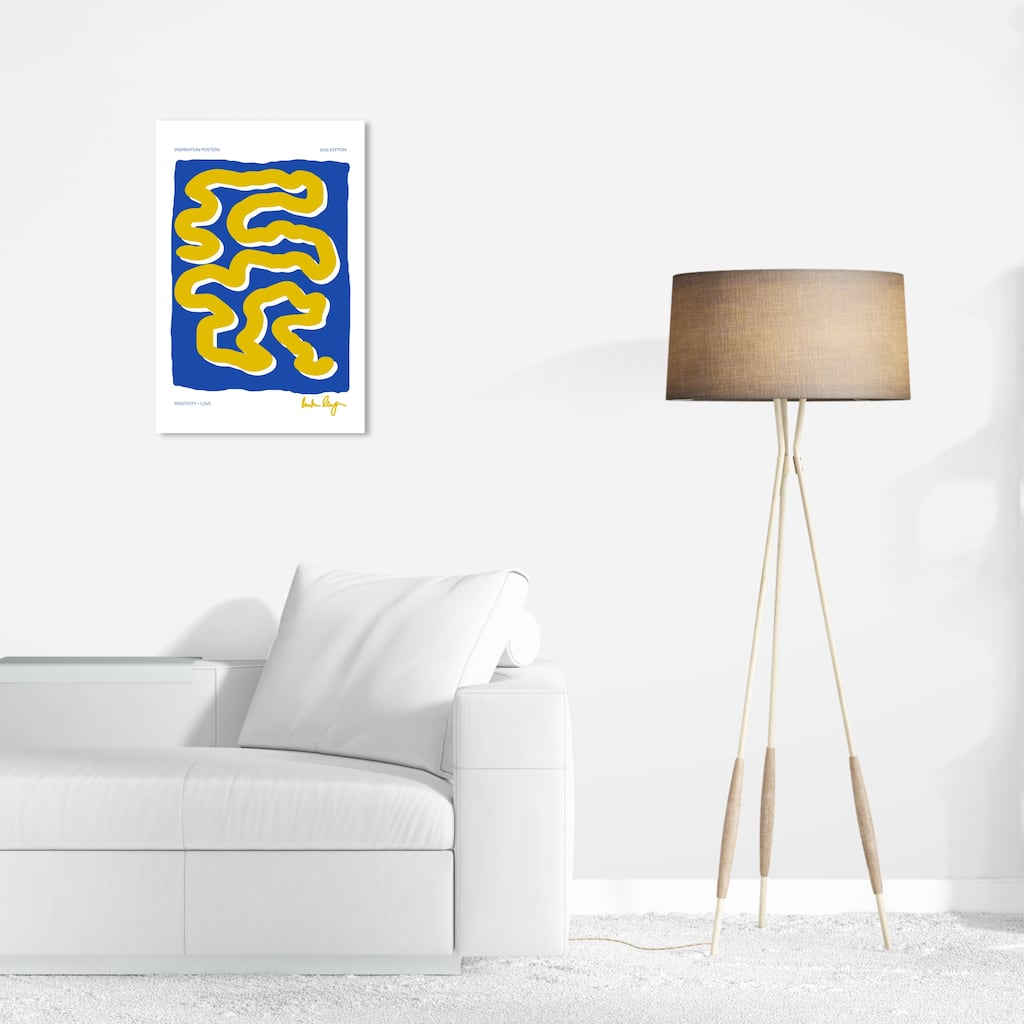 Wynwood Studio Canvas Abstract Yes i do Yellow and Mustard Modern & Contemporary Wall Art Canvas Print
