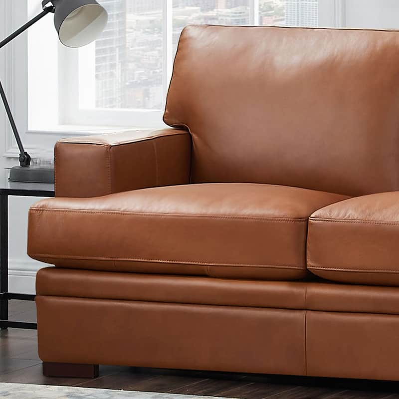 Hydeline Georgia Top Grain Leather Loveseat