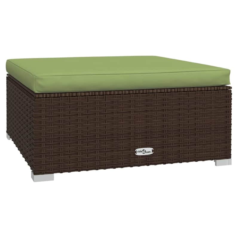 vidaXL Patio Lounge Set Outdoor Sectional Sofa Set Table Garden Poly Rattan - 27.6" x 27.6" x 23.8"