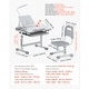 preview thumbnail 18 of 40, UIMOSO Kids Study Chair and Desk Set, Study Desk and Chair for Kids, Adjustable Height Kids Study Desk with Chair