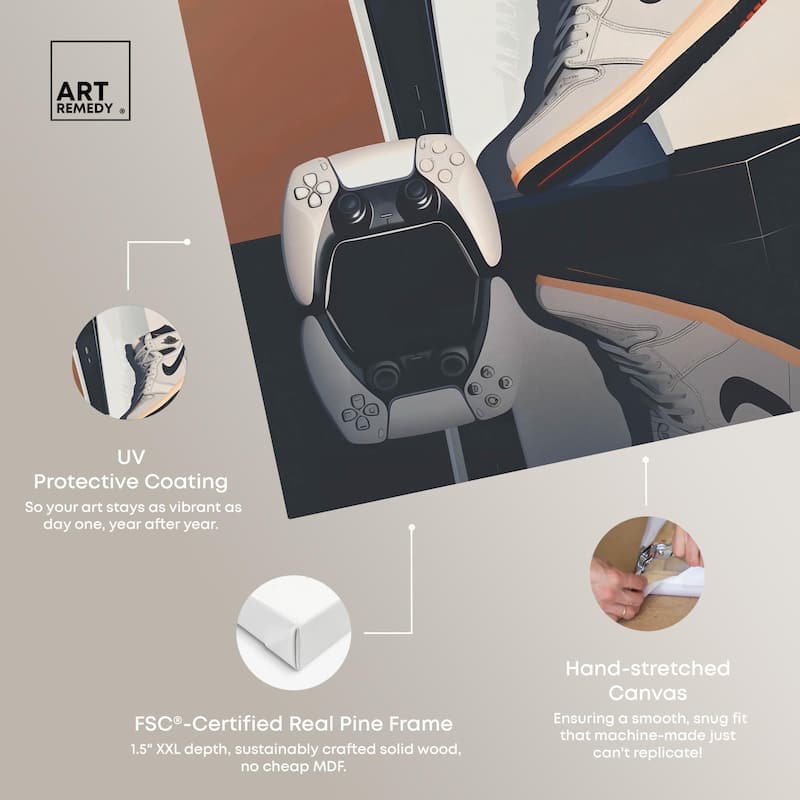 Stylish Gamer Canvas by Art Remedy, Gallery Wrapped