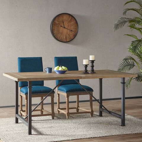 Madison Park Kagen Grey Dining Table with Metal Legs