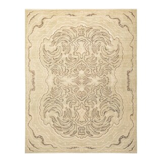 Eclectic, One-of-a-Kind Hand-Knotted Area Rug - Light Gray, 9' 1" x 11' 6" - 9' 1" x 11' 6"