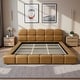 preview thumbnail 7 of 9, Luxurious Leather Queen/King Size Platform Bed