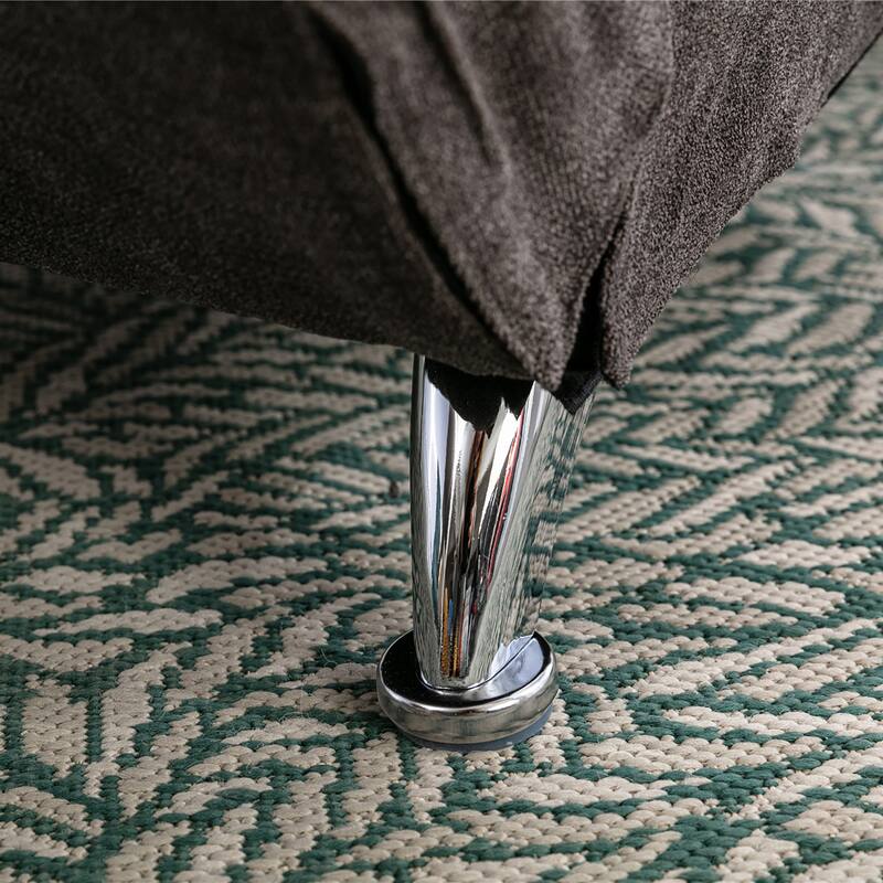 Luxury Upholstered Chaise Lounge Chair with Vibration for Relaxation, Fixed Back Fabric Leisure Recliner Sofa