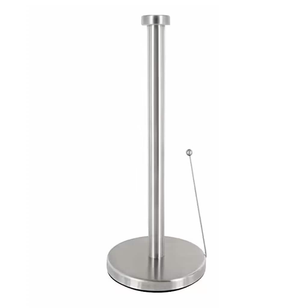 Kitchen Stainless Steel Paper Towel Holder with Weighted Base - Brushed Nickel