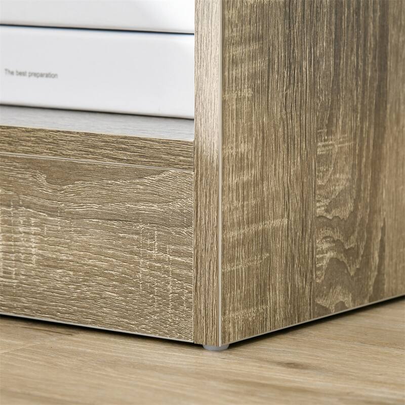 Modern Bedside Table with Storage Shelf and Drawer