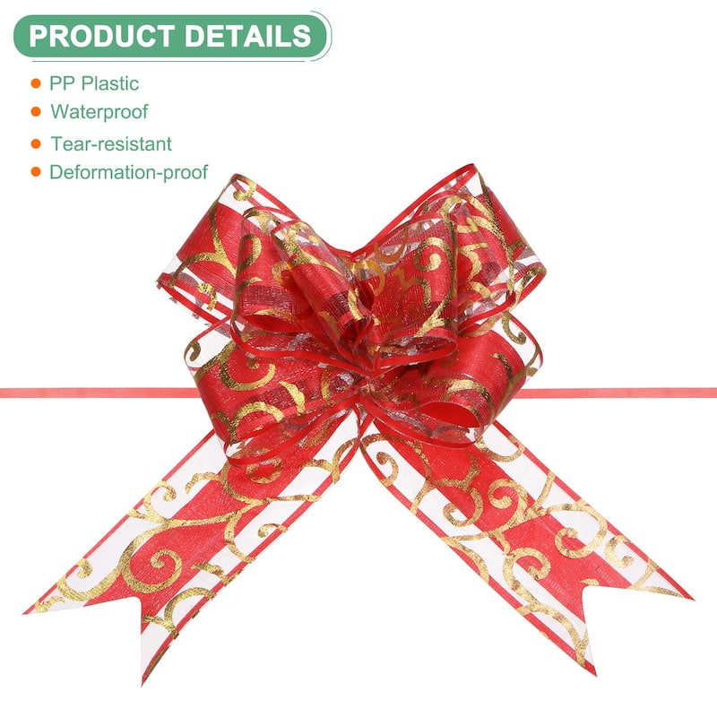 10pcs Large Pull Bow 8 Inch Bows for Wedding Baskets Decorations