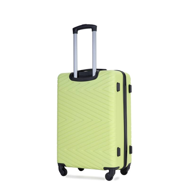 4-Piece Modern Lightweight Luggage with Adjustable Drawbar, Swivel Wheels and TSA Lock, for Boarding Travel, Fluorescent Green