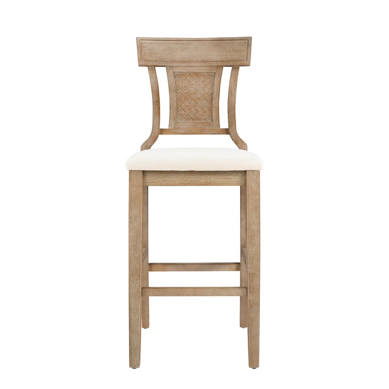Ryder Handwoven Rattan Farmhouse Bar Stool