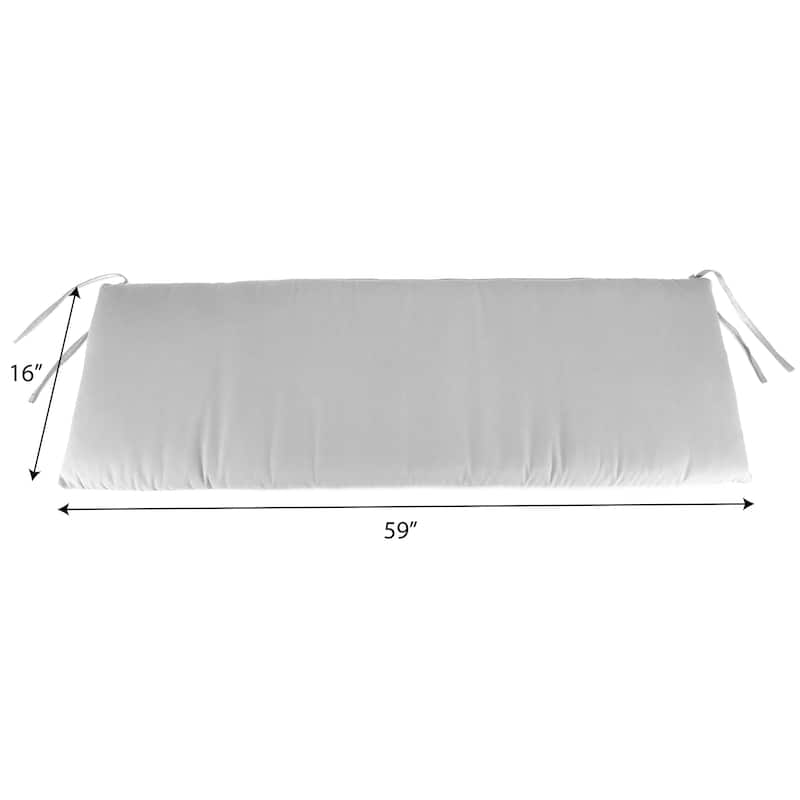59" x 16" Outdoor Bench Cushion with Ties - 16'' L x 59'' W x 3'' H