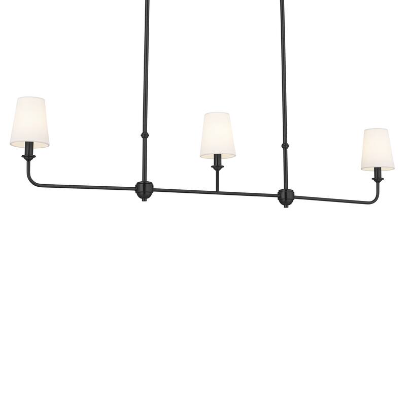 Kichler Lighting Pallas 3-Light Black Linear Chandelier - 48.25 in