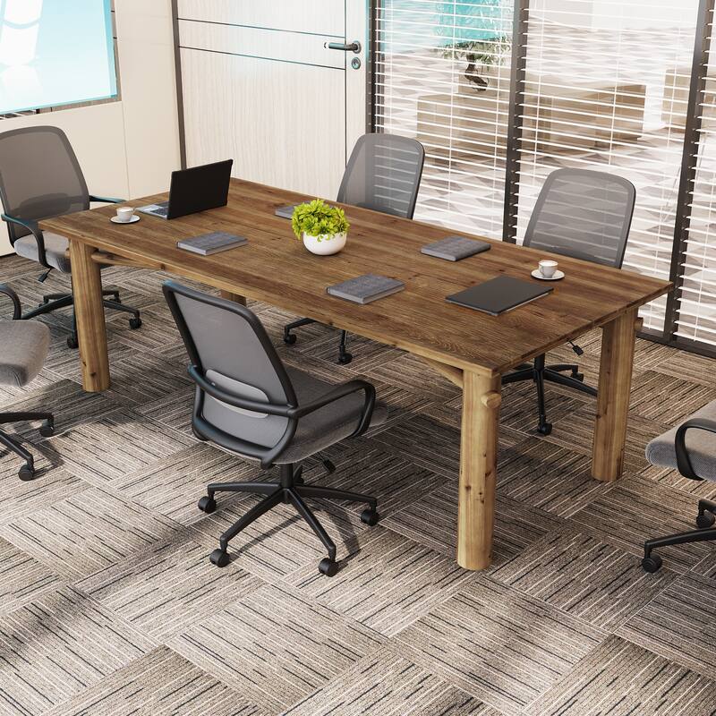 5 ft Conference Table, Solid Wood Meeting Seminar Table Office Desk