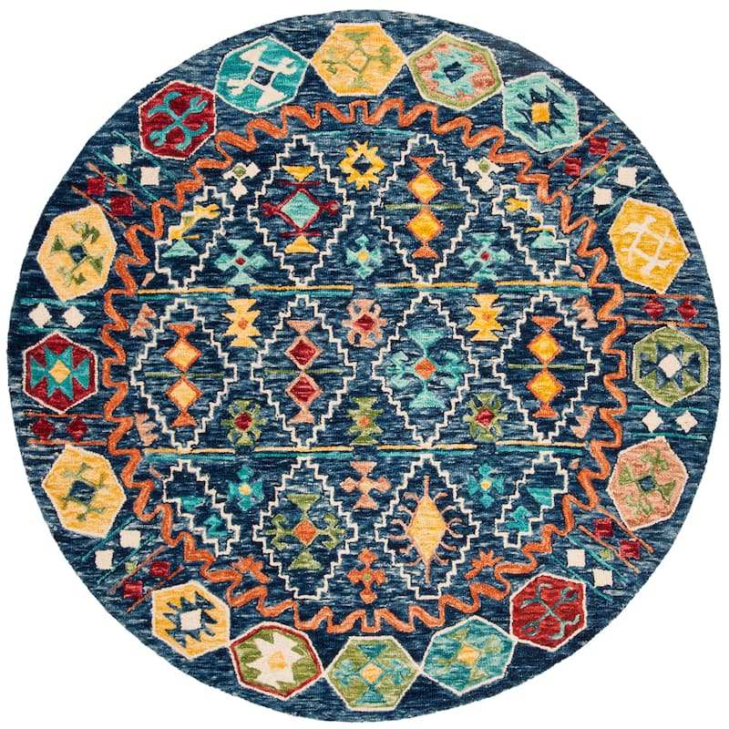 SAFAVIEH, Handmade Aspen Pavica Boho Tribal Wool Rug