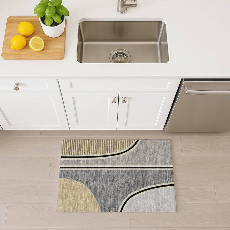 Machine Washable Indoor/ Outdoor Contemporary Keely Chantille Rug