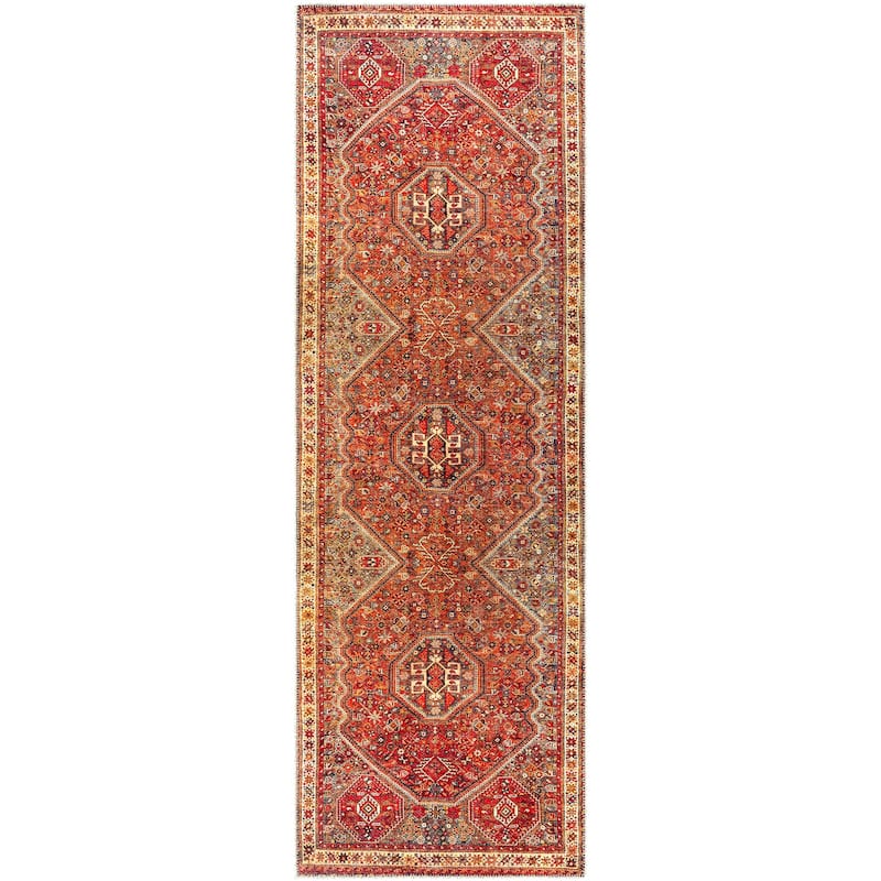 Livabliss Ernestina Machine Washable Medallion Area Rug