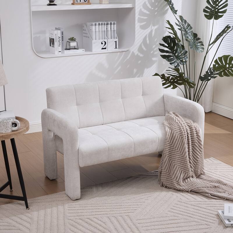 Nordic Modern Double Armchair Living Room & Bedroom, Compact Upholstered Sofa, Leisure Sofa, Comfortable Seating