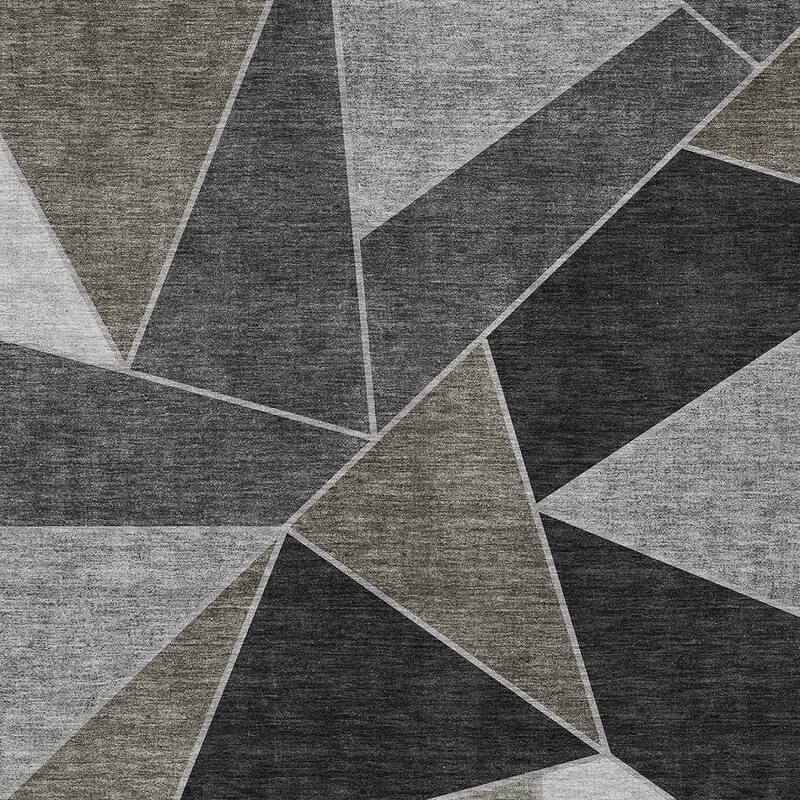 HomeRoots Geometric Transitional Rectangle Outdoor Rug