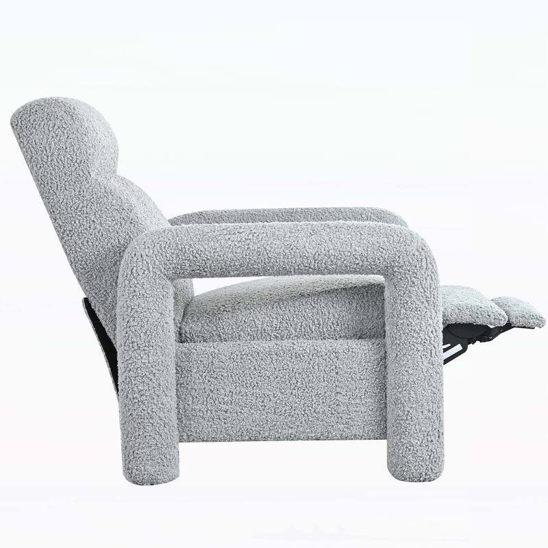Upholstery Recliner Armchair with Adjustable Backrest, for Living Room Comfort