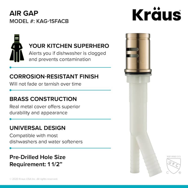 KRAUS Dishwasher Air Gap