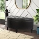 preview thumbnail 37 of 46, Adeco Half Moon Tufted Storage Ottoman Bench