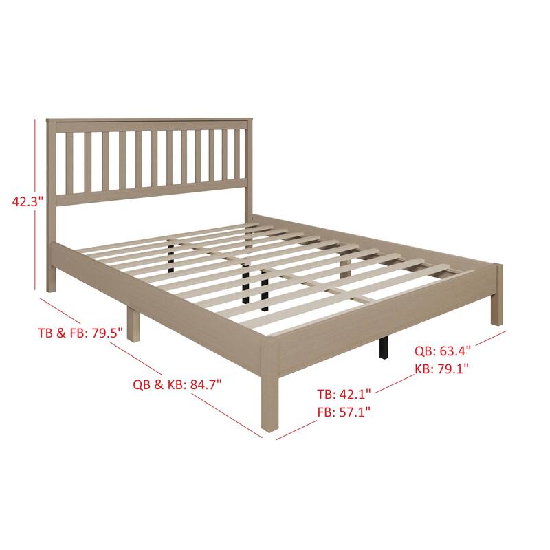 Clayfell Fresno Wood Platform Bed